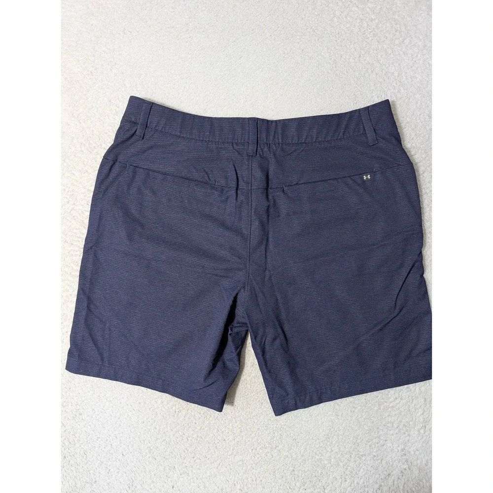 Under Armour Golf Shorts Mens 36/8 Blue Drive Textured Flat Front‎ 1370084 Match